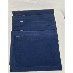 Eddie Bauer Home 6 Pc Blue Denim Table Place Mats